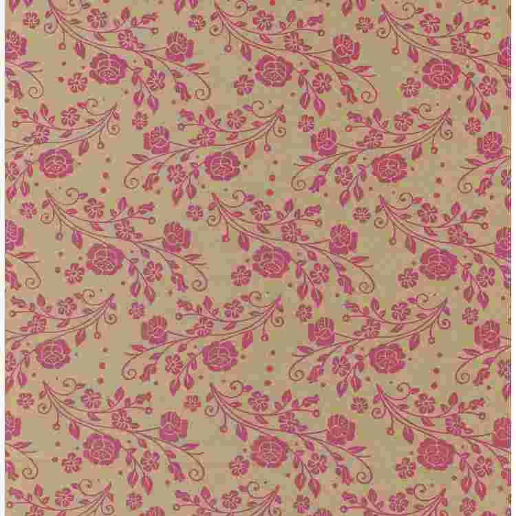 Bobina papel ecologico Flores Fucsia 62cm.*100m.